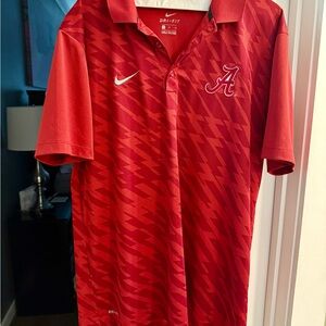 Univ of Alabama crimson houndstooth Nike team Issue Polo